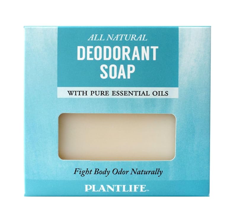 Sabonete em barra desodorante Plantlife, artesanal, vegano, 128 g