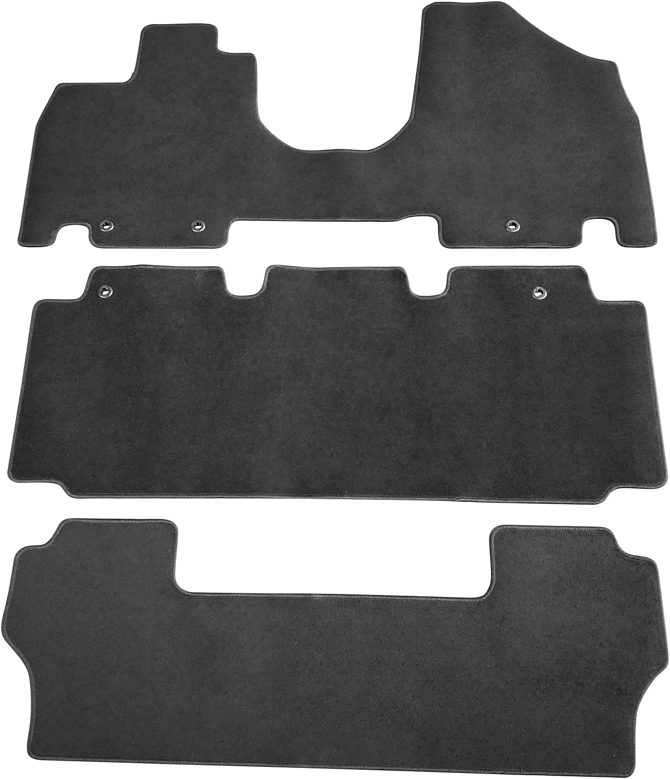 Amazon.com: MAXLINER Custom Fit Floor Mats 3 Row Liner Set Black ...