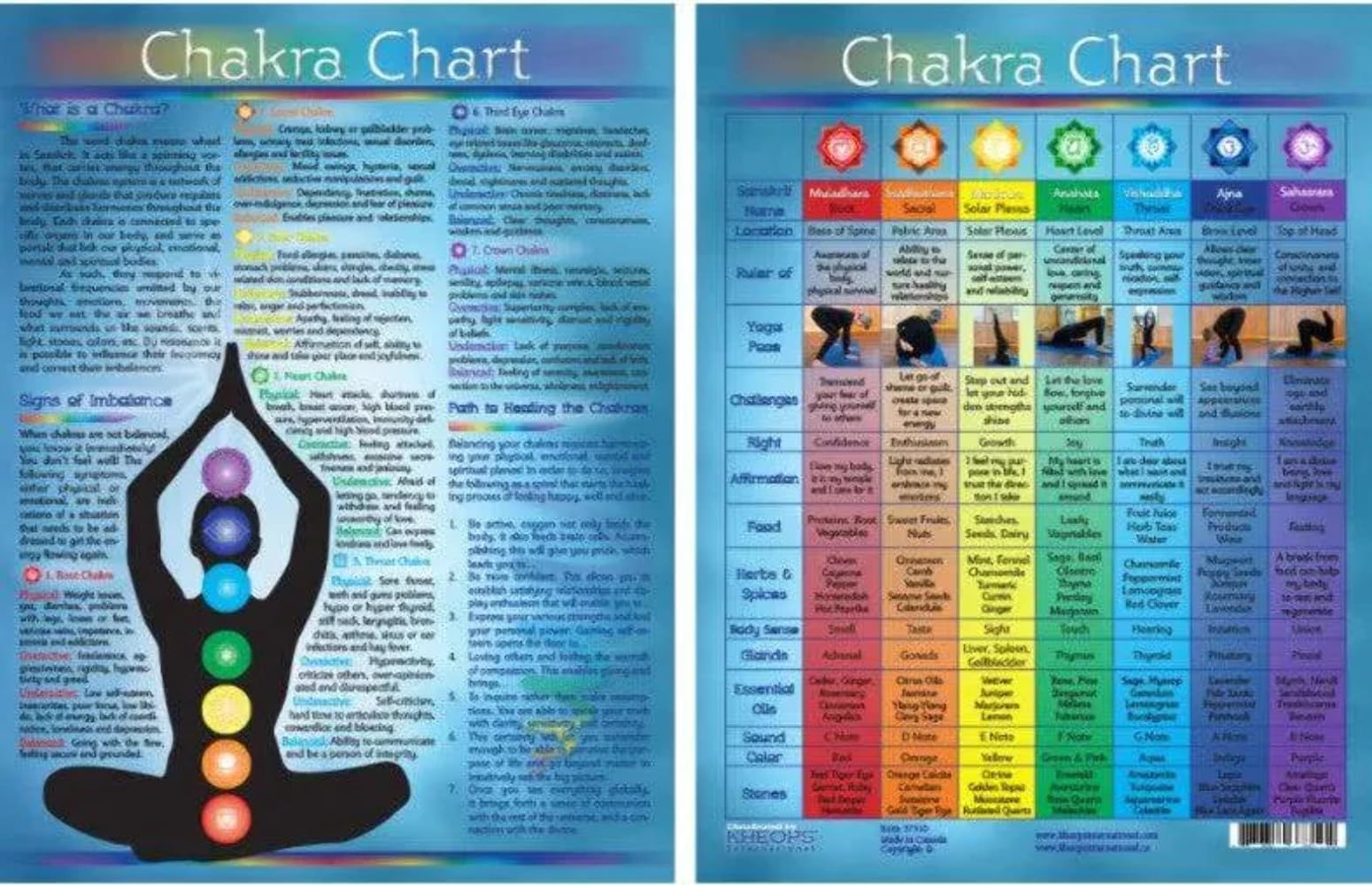 Information Chart English Chakras