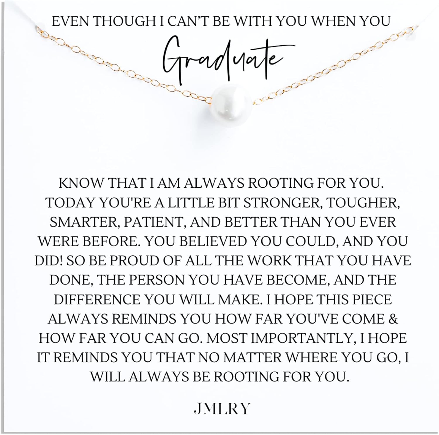 Graduation Gifts for Her Daughter Congrats Grad Necklace Pearl 18 Inches