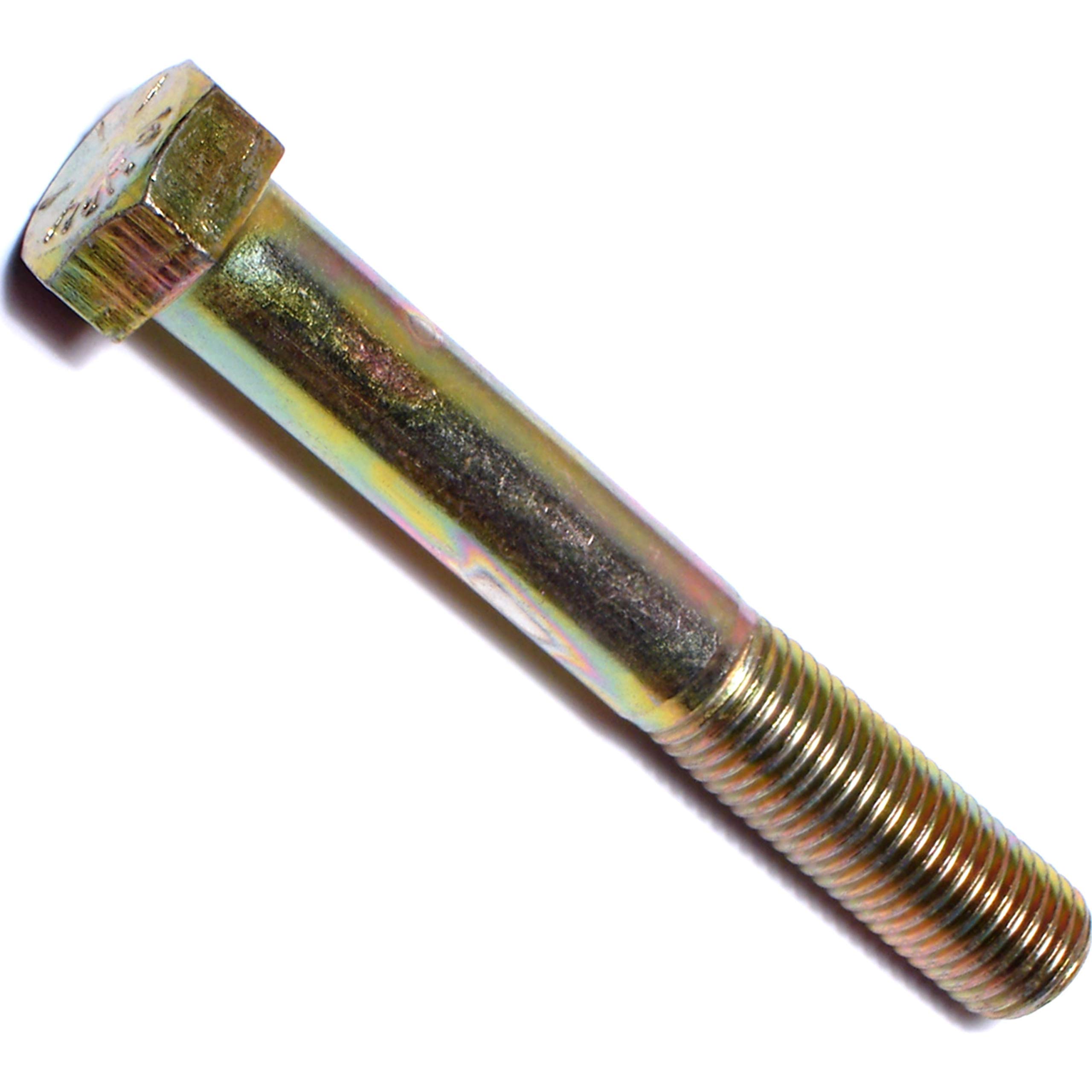 Hard-to-Find Fastener 014973253226 Grade 8 Fine Hex Cap Screws, 7/16-20 x 3, Piece-5 , yellow