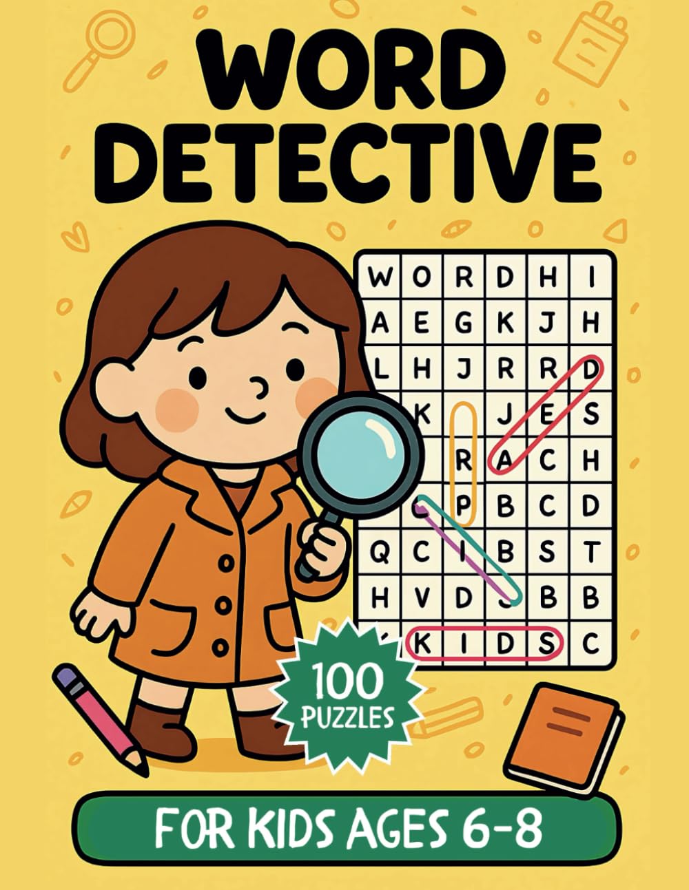 Word Detective - 100 Puzzles for Clever Kids: Word Search for Kids Ages 6-8, 100 Word Search Puzzles, Discover, Learn, and Have Fun, Improve ... Cover (Play & Learn Word Search Collection)