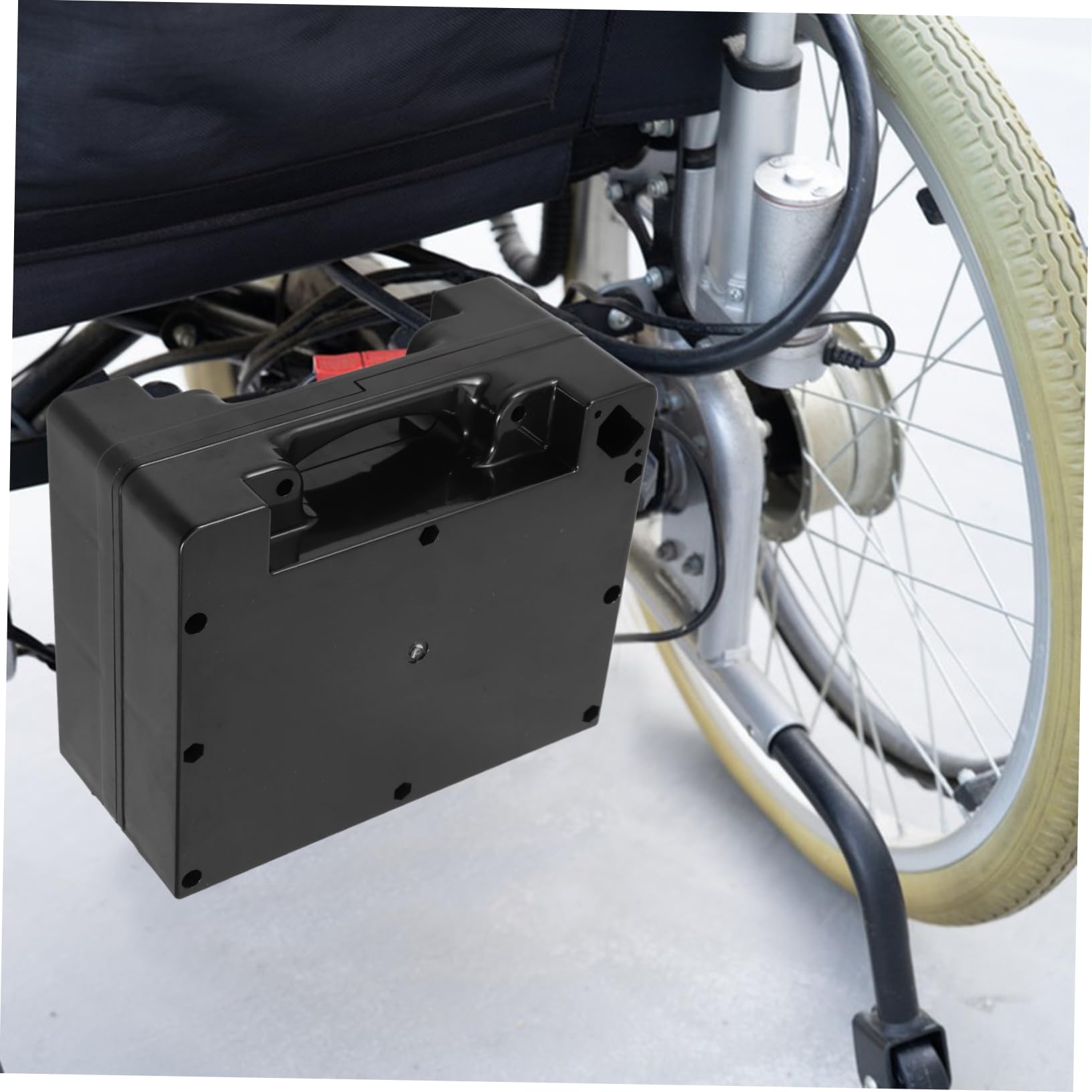 Lurrose Batteriefach Zuverlässig und Stilvolles Modernes Design 12v/12ah für Elektrorollstühle aus Abs Kunststoff 2 Stück für Sichere Akkuspeicherung im Rollstuhl