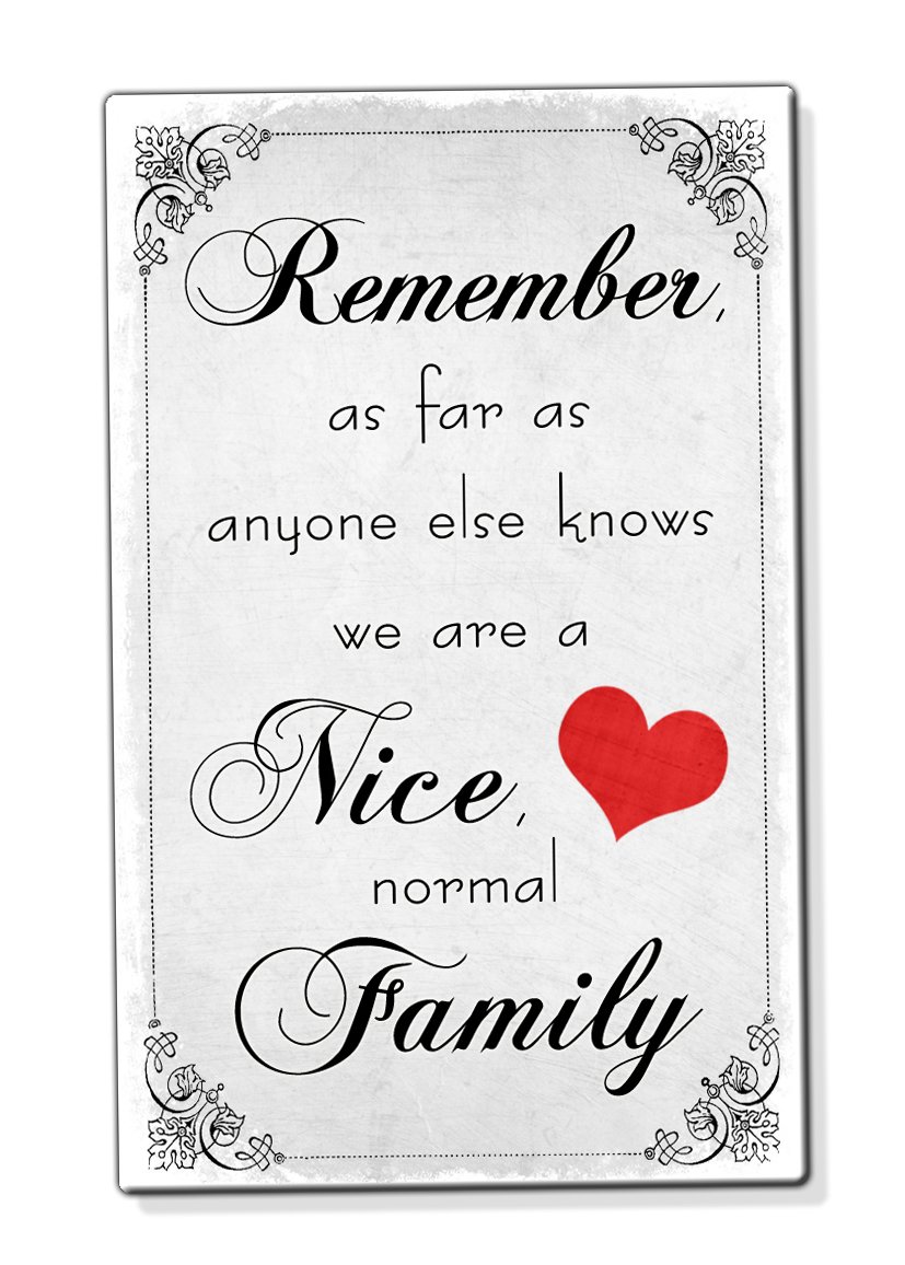 Beenanas Remember As Far As Anyone Knows We Are A Nice Normal Family Funny Fridge Magnet