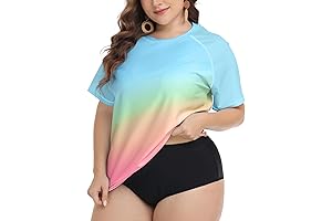 Plus Size Rash Guard Shirt for Women: Protection and Style in One