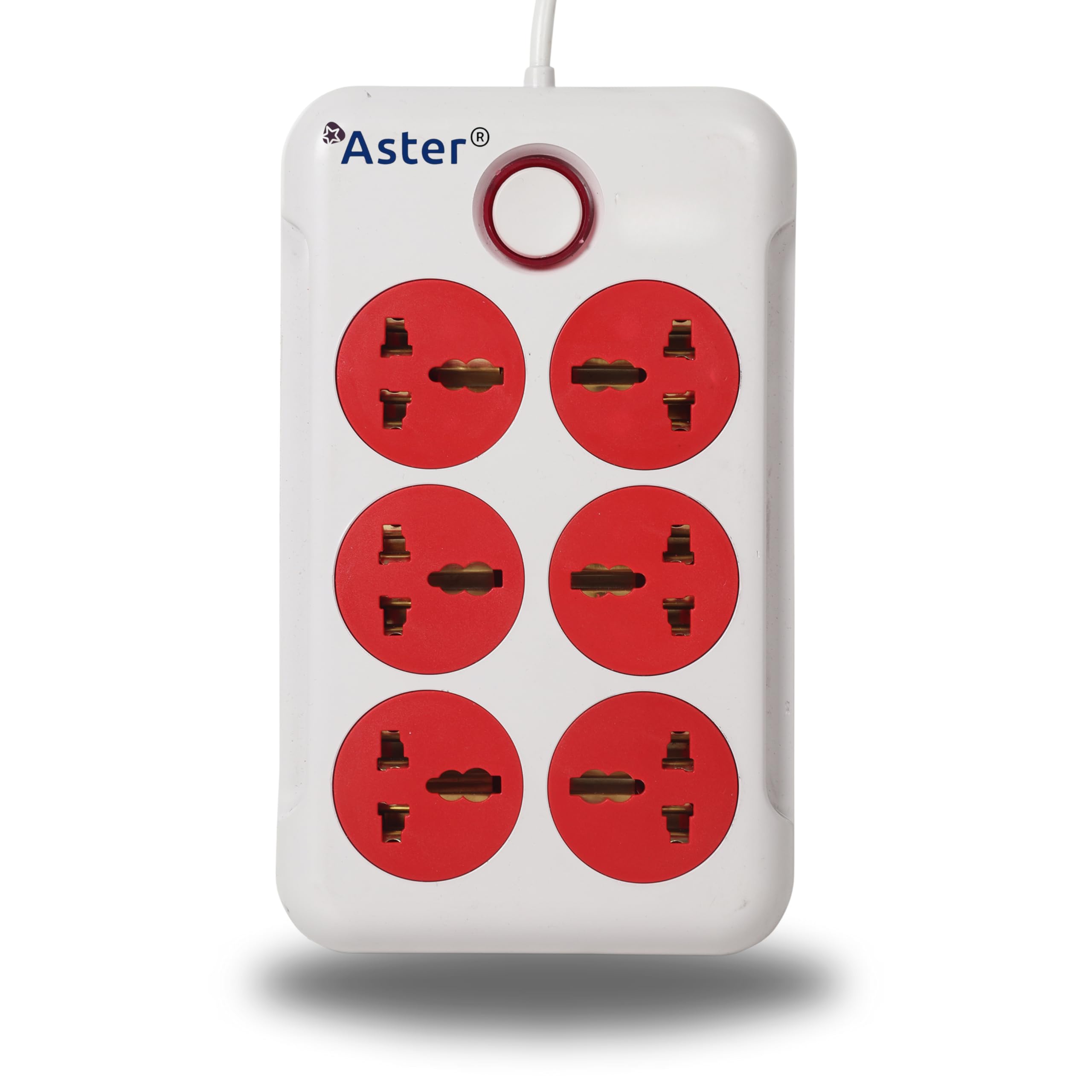 Buy Aster 6 Socket Extension Cord with LED Indicator, On/Off Switch and ...