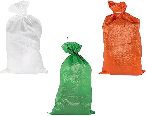 Miniatura 7 de SGT KNOTS Bolsas de arena vacías de alta resistencia, polipropileno, ligeras, reutilizables, para inundaciones, construcción, barrera de agua de