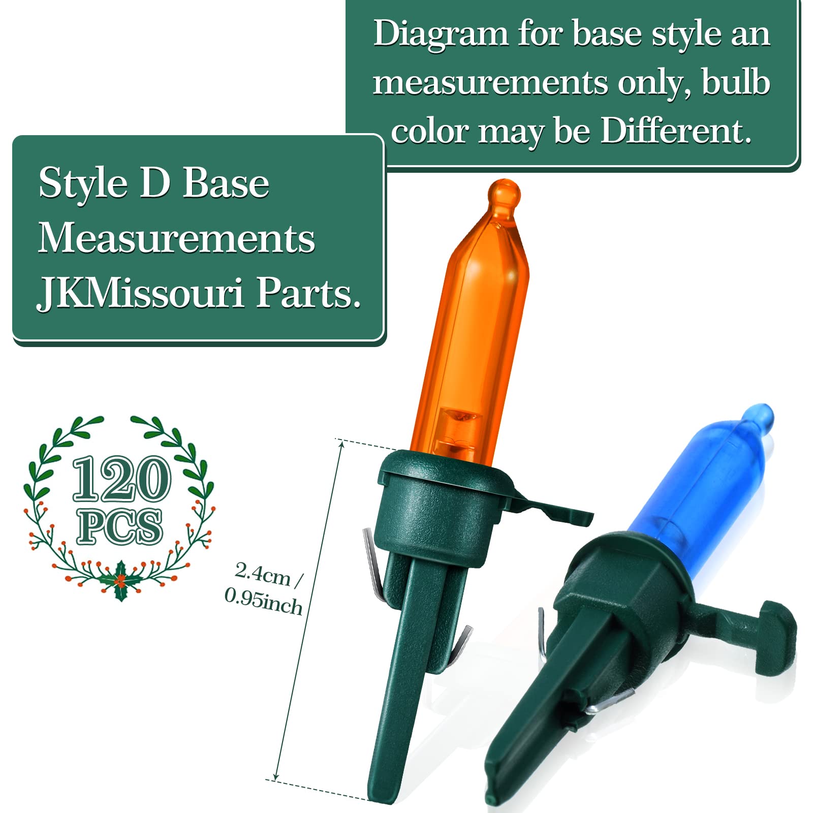 Honoson 120 Pieces LED Replacement Christmas Bulb 3v Waterproof LED Lights Bulb Bulk for Christmas Tree Decorations Xmas Indoor Outdoor Home Light Decor