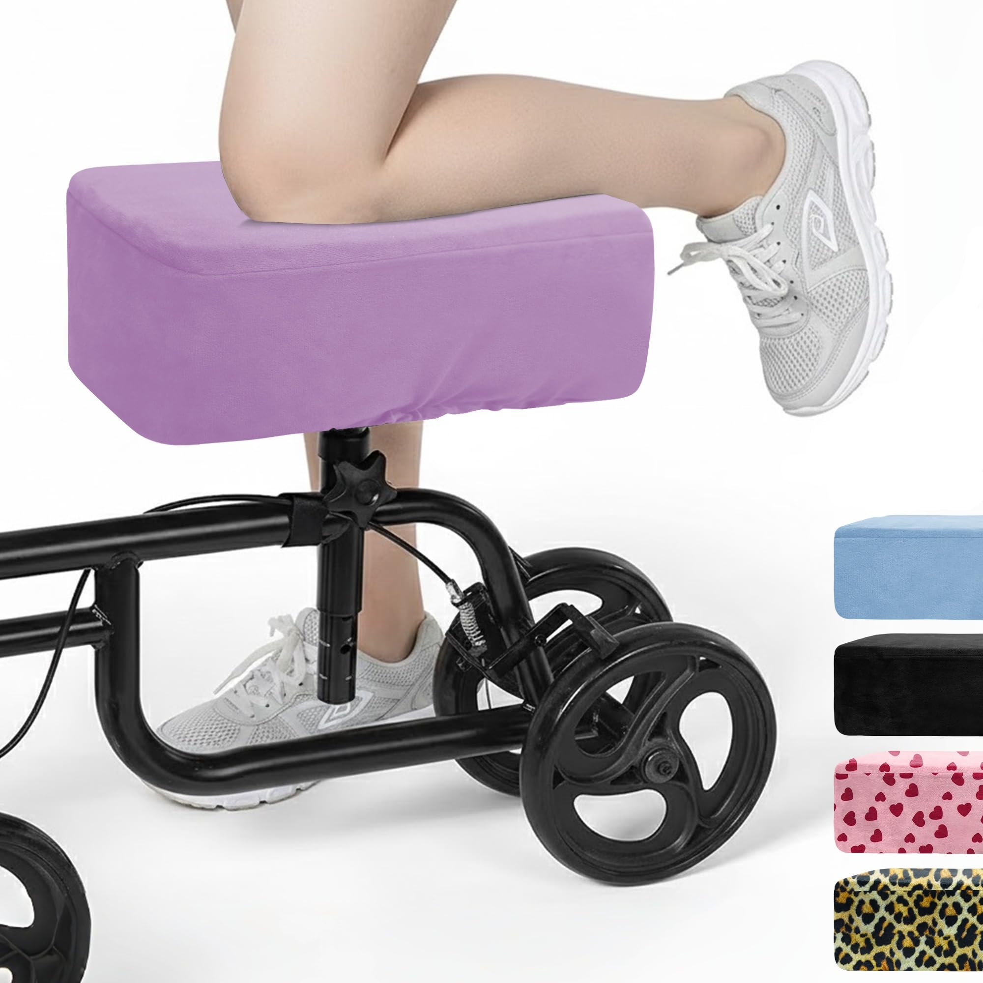 SPRING SEAON Knee Scooter Cushion, Soft Memory Foam Knee Scooter Pad Cover