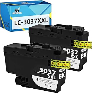 Intactech 2 Black Compatible Ink Cartridges Replacement for Brother LC3037 LC3037XXL LC3037BK High Yield Ink Tank Work for Printer MFC-J5845DW MFC-J5845DW XL MFC-J5945DW MFC-J6545DW MFC-J6945DW
