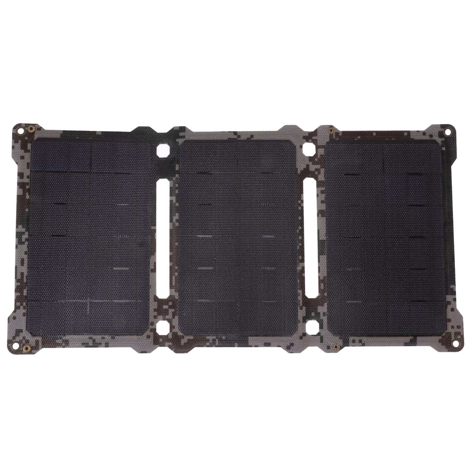 Panneau Solaire Pliable 30 W, Chargeur Solaire Monocristallin Portable, Chargeur avec Ports USB Type C et DC pour Camping en Plein Air, Randonnée et Alpinisme (Camouflage)