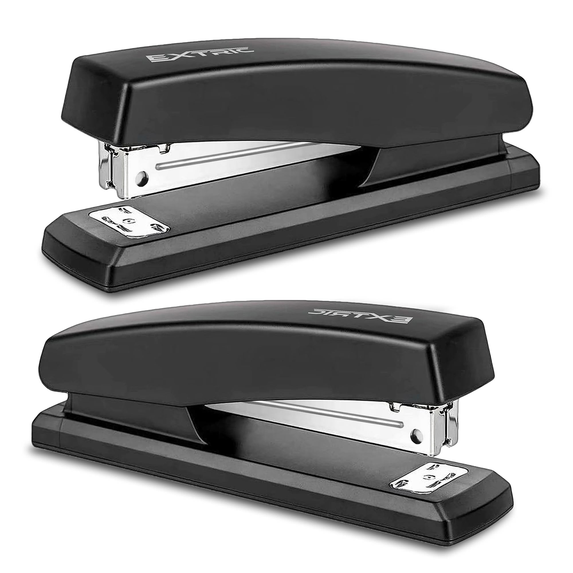 Stapler – Staplers for Desk, Black Stapler Heavy Duty 2 Pack, Staplers 25 Sheet Capacity for Office and Home
