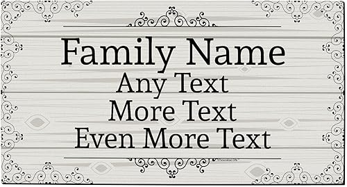 Miniatura 12 de Tapete de bienvenida con nombre de familia personalizable, regalo de inauguración de casa personalizado para nuevo propietario, Negro