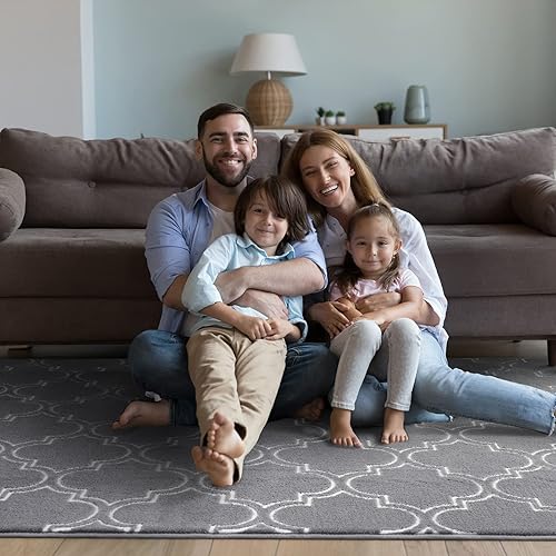 Vista 73 de HOMORE Alfombra peluda de espuma viscoelástica para sala de estar, alfombra de espuma viscoelástica de 6 x 9 pies para dormitorio de niños, alfombra