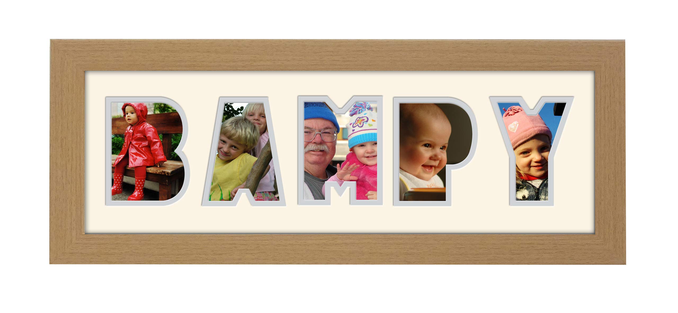 Photos In A Word Oak Finish Frame Cream Mount Grey Inside Bampy Photo Frame Welsh Word Photo Frame 1245A (Oak Finish Frame Cream Mount Grey Inside)