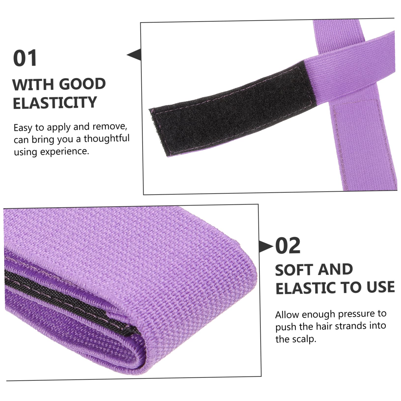 OSOLADY 3sets Elastic Wig Belts Wig Wrap Net Band Headbands Grip and Caps Fixing Supply 4pcs*3