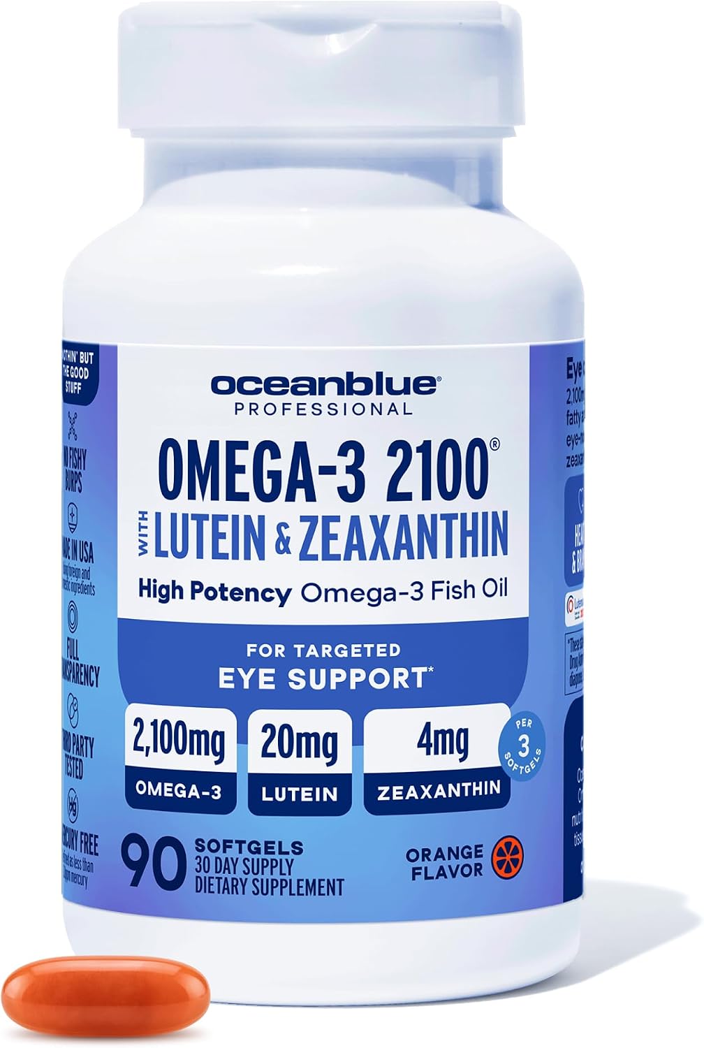 Oceanblue Omega-3 2100 with Lutein & Zeaxanthin - 90 Softgels (45 Servings)
