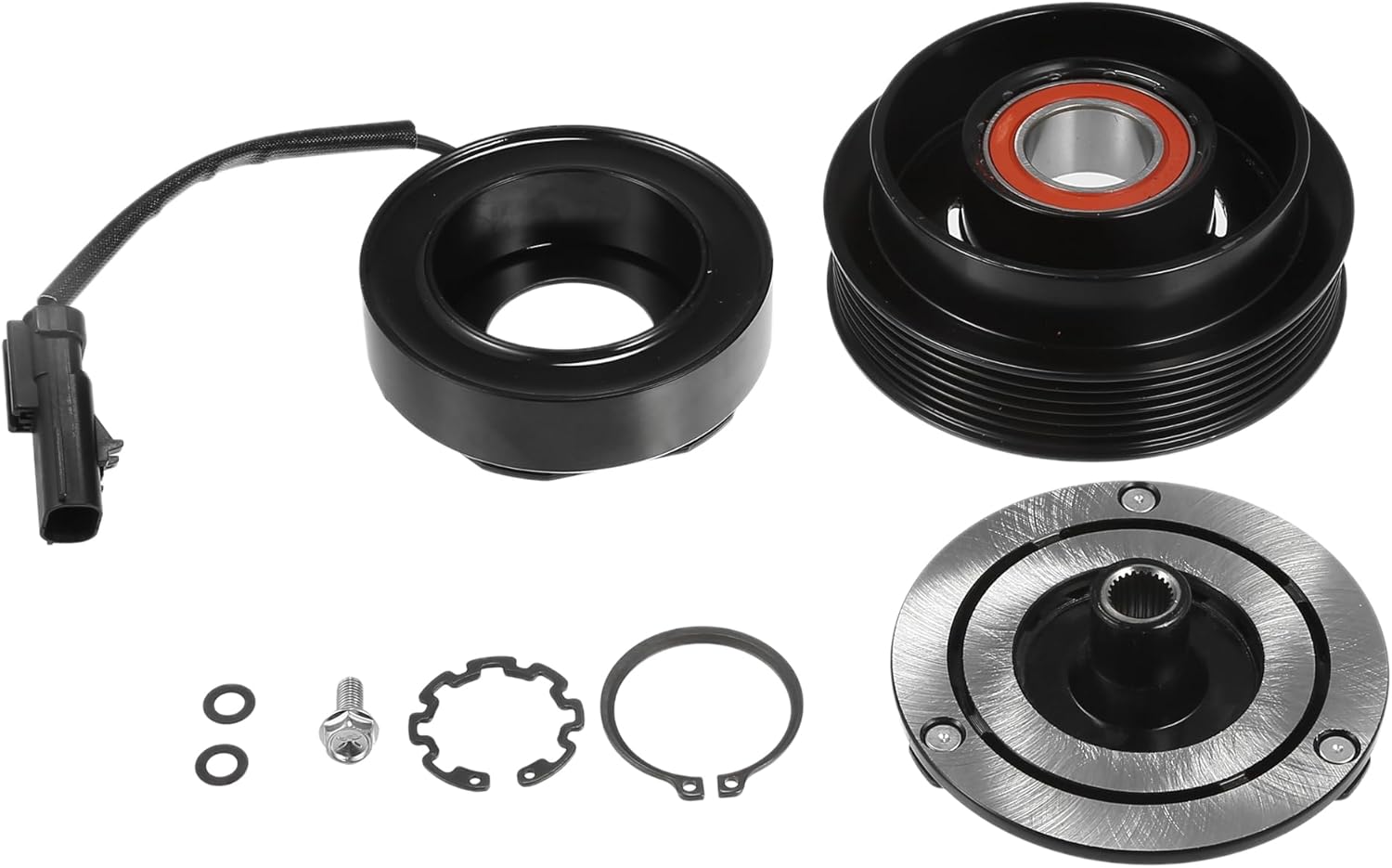 X AUTOHAUX 1 Set AC Compressor Clutch Replacement for Jeep Commander 8Cyl 5.7L 2006-2009