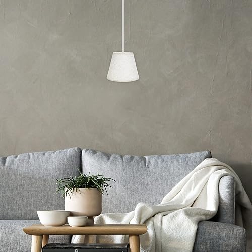 Miniatura 4 de Pantallas de lámpara pequeñas con clip en la bombilla de tela simple cubierta de luz beige para lámparas de mesa, accesorio de repuesto para