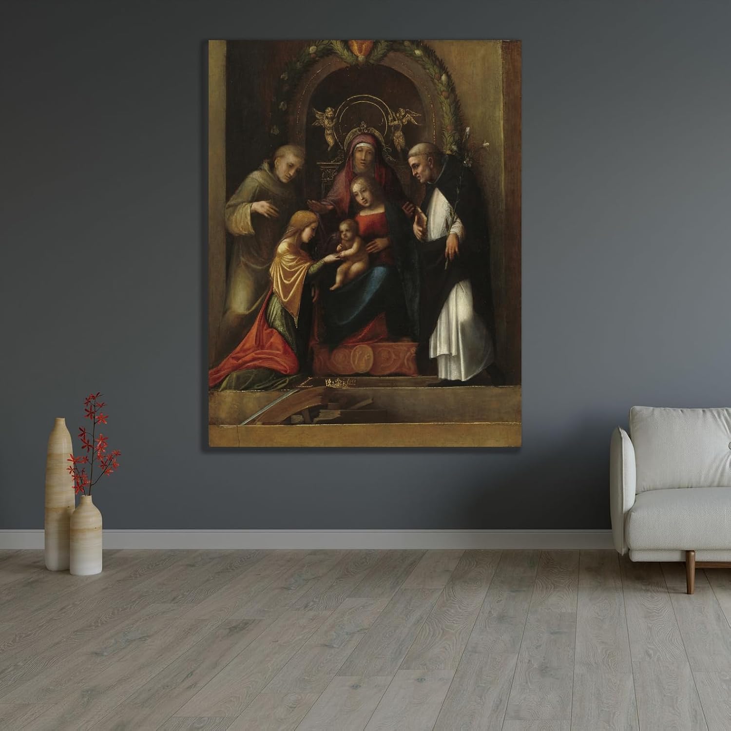 ArtDirect The Mystic Marriage of Saint Catherine (1510-1515) Unframed Art Print Giclee Poster by Correggio - Ready for Framing with Customization Sizes 8x10, 11x14, 15x20, 24x31, 36x47 and 46x60 inches