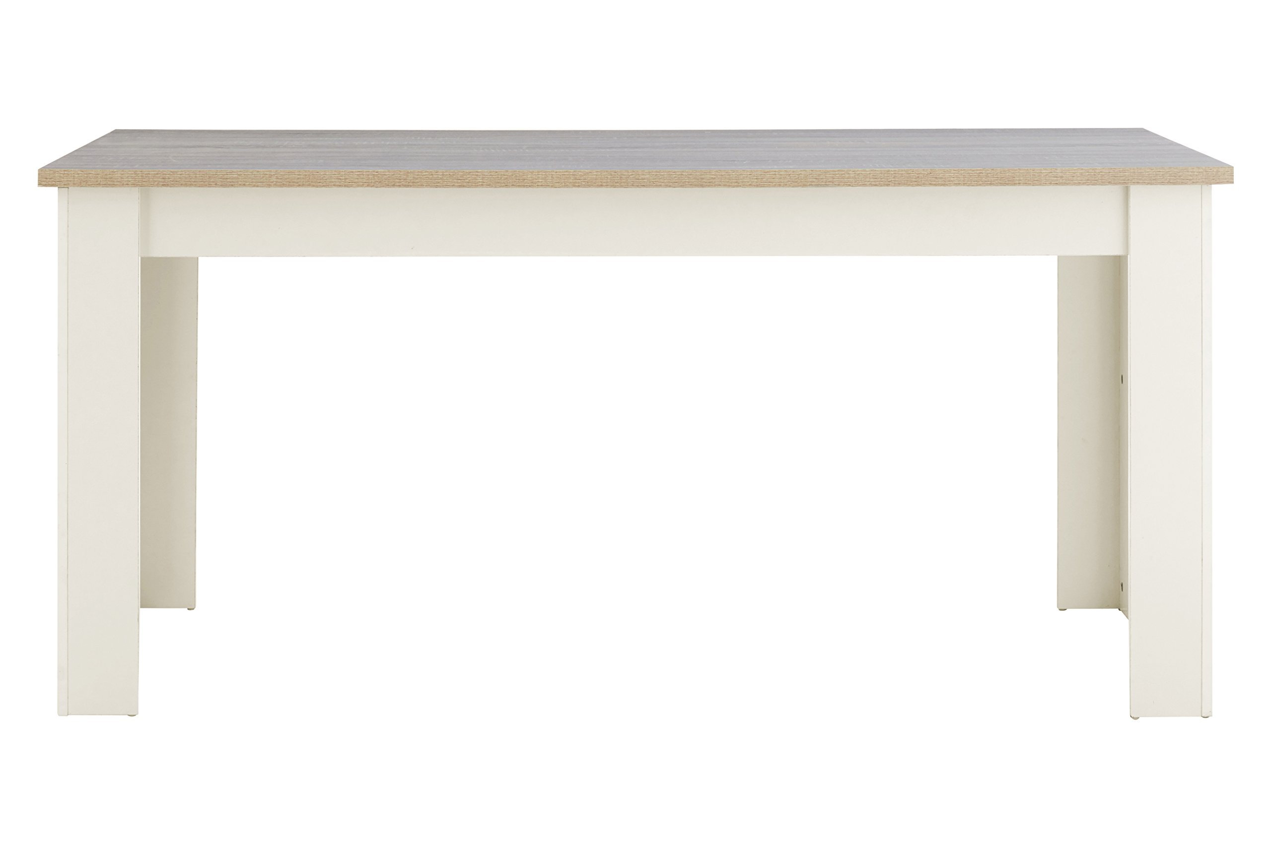 Premier Housewares St Ives Large Dining Table, Wood, Oak Veneer/White