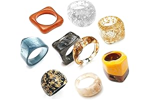 Vintage Resin Chunky Ring Sets