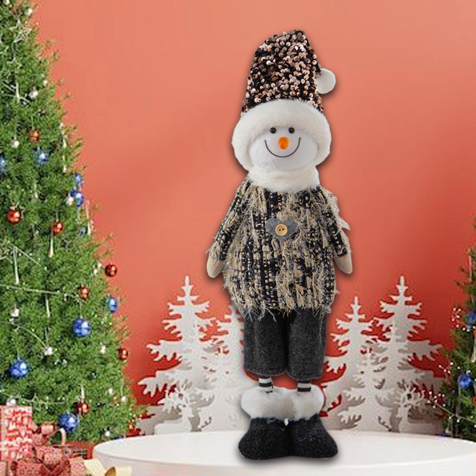 Muñeca Decorativa de Mesa Navideña, Decoración Navideña, Colección Creativa, Figura Navideña, Adorno Navideño para El Escritorio de La Cocina del, Muñeco de Nieve