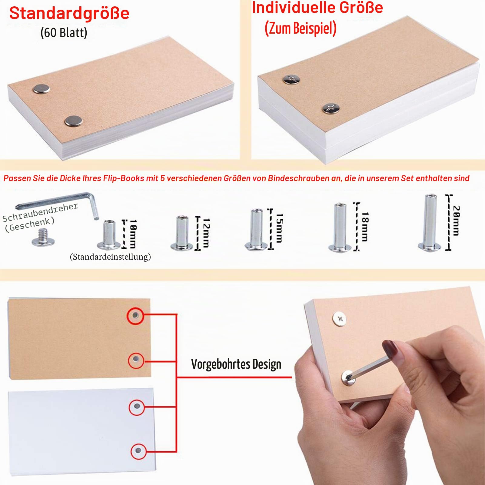 Flipbook Kit, Neeho Flipbook Kit mit Lichtblock zum Zeichnen und Nachzeichnen mit 300 Blatt Premium-vorgebohrtem Flipbook-Papier, LED Lightbox für die Herstellung von Animations-Flipbooks mit