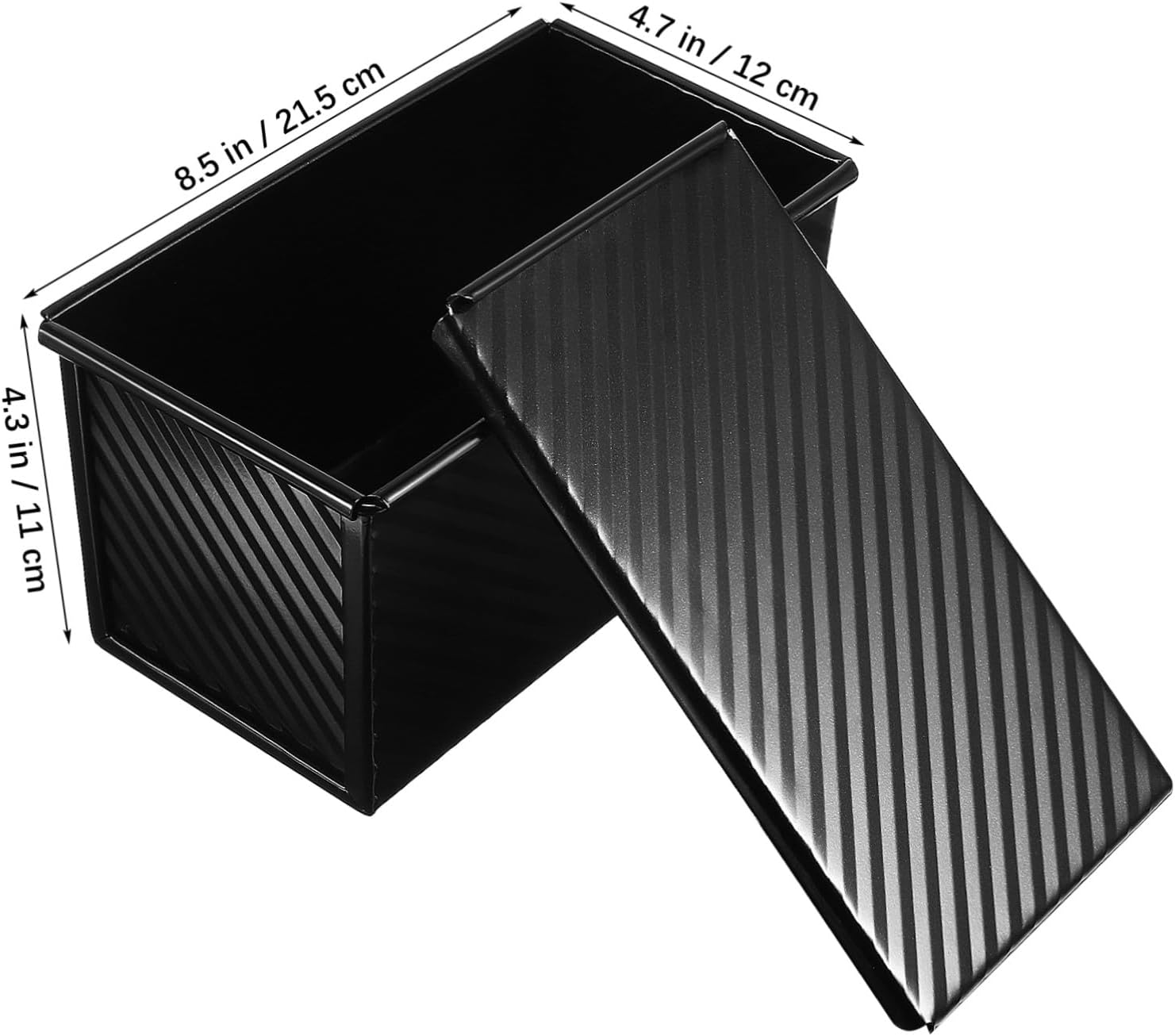 PRETYZOOM 3pcs Toast Bread Baking Pan Loaf Pan Lid Sandwich Bread Baking Supplies