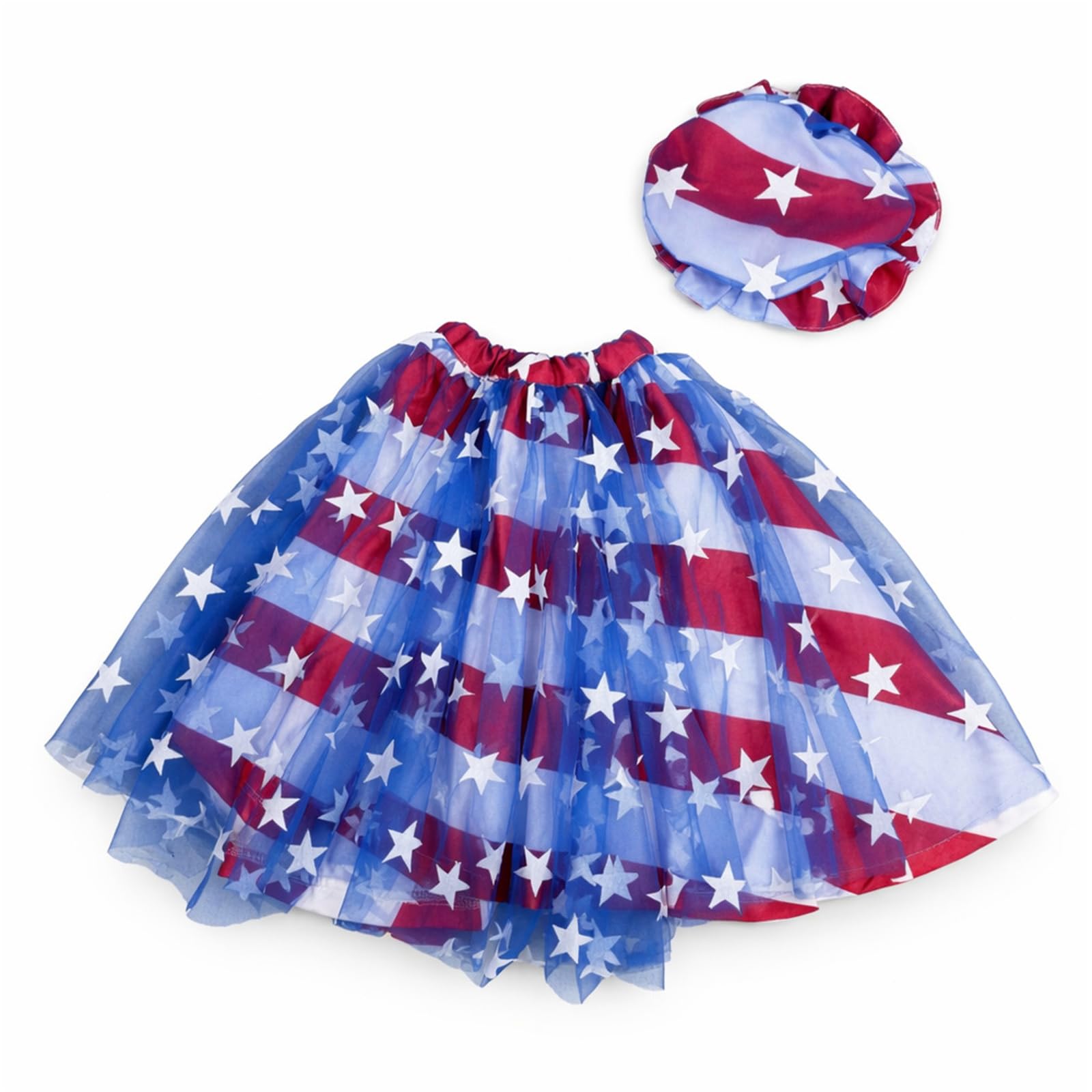 Kalttoy 23Inch Festival Geese Dress with Matching Hat for Backyard Celebration Decor Nationalistic Pet Dress Set
