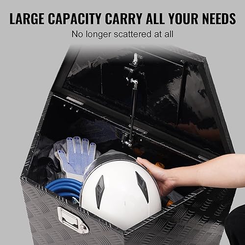 Miniatura 3 de VEVOR Caja de Lengüeta para Remolque, Caja de Herramientas de Placa Diamantada de Aleación de Aluminio, Caja de Herramientas Resistente Tuckbed con