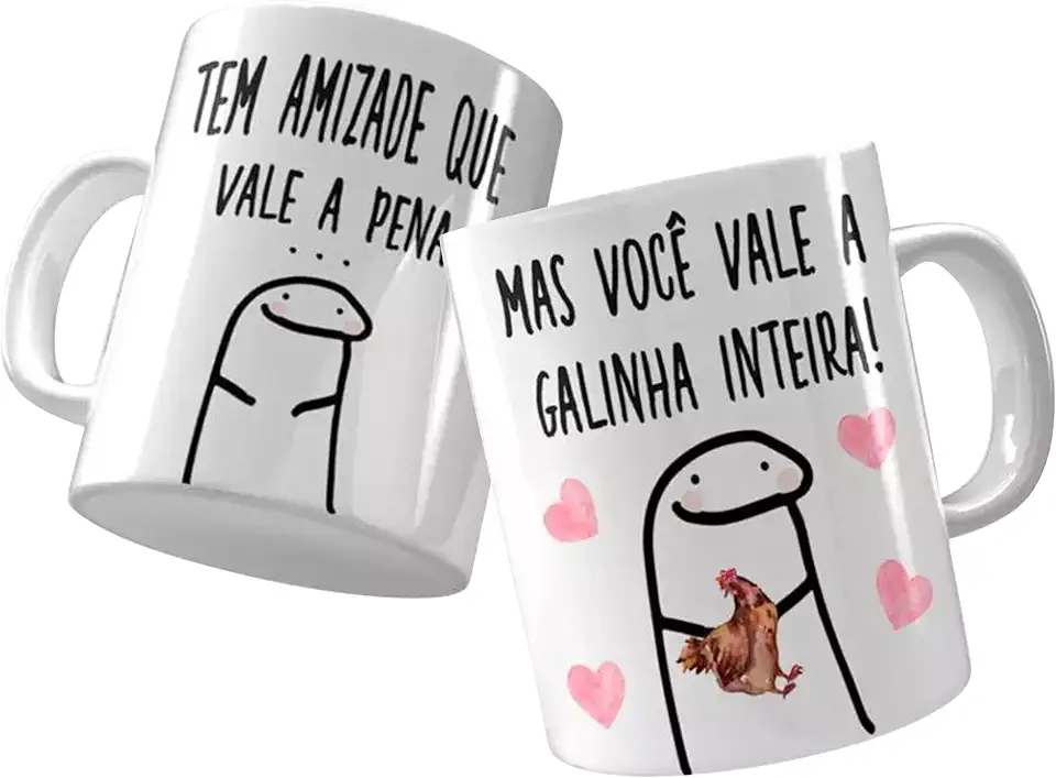 Caneca Amiga frase Tem Amizade que vale a pena