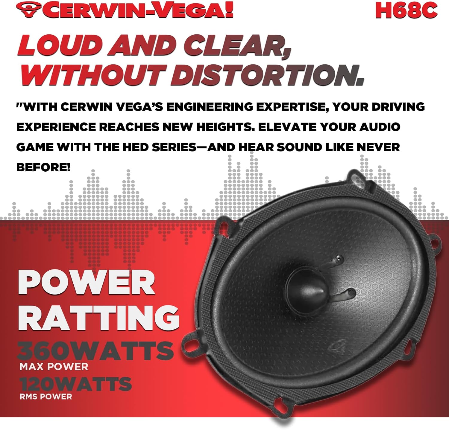 2025 Edition HED Component Speaker - 6X8' Full Range - H68C by Cerwin Vega