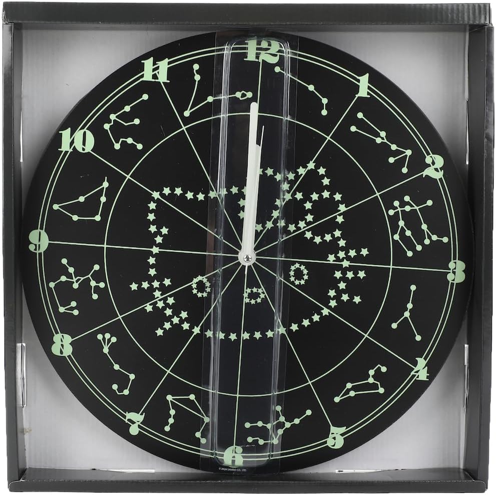 Bioworld Hello Kitty Zodiac Stars Glow-in-The-Dark Wall Clock