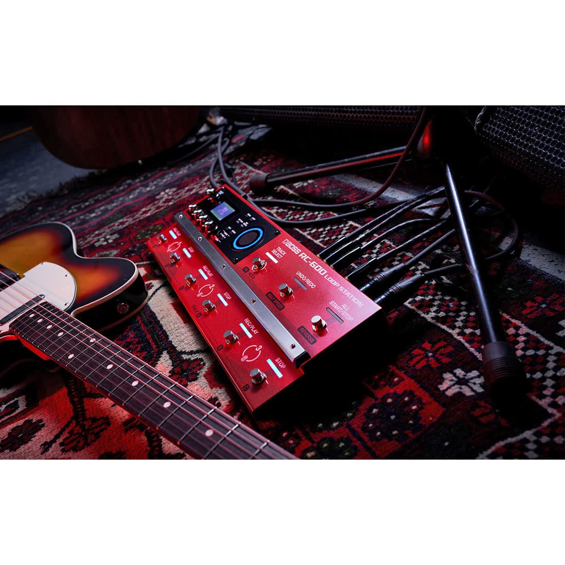Boss RC-600 Loop-Station Looper Pedal + keepdrum Instrumentenkabel