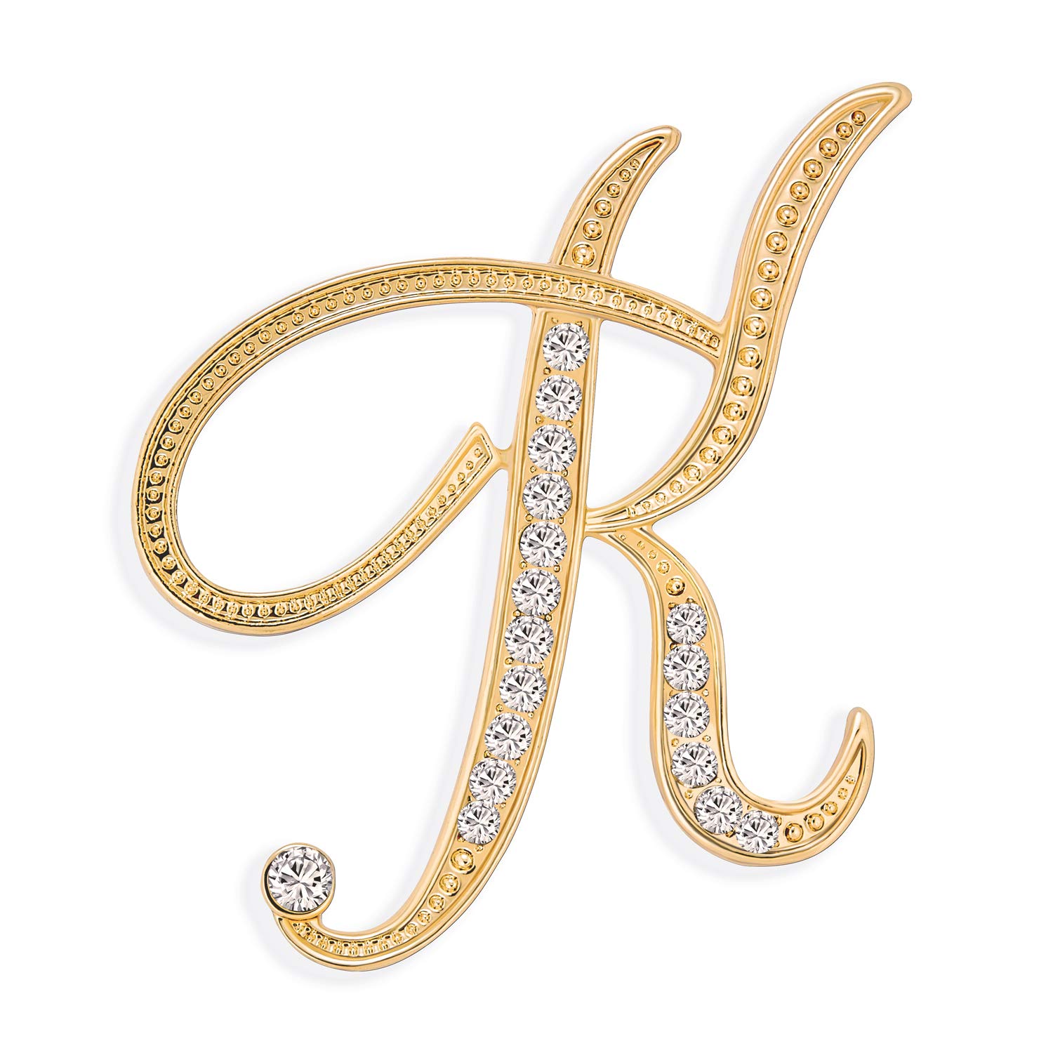 Bling Jewelry Grote Verklaring ABC Pave Crystal Cursieve Script