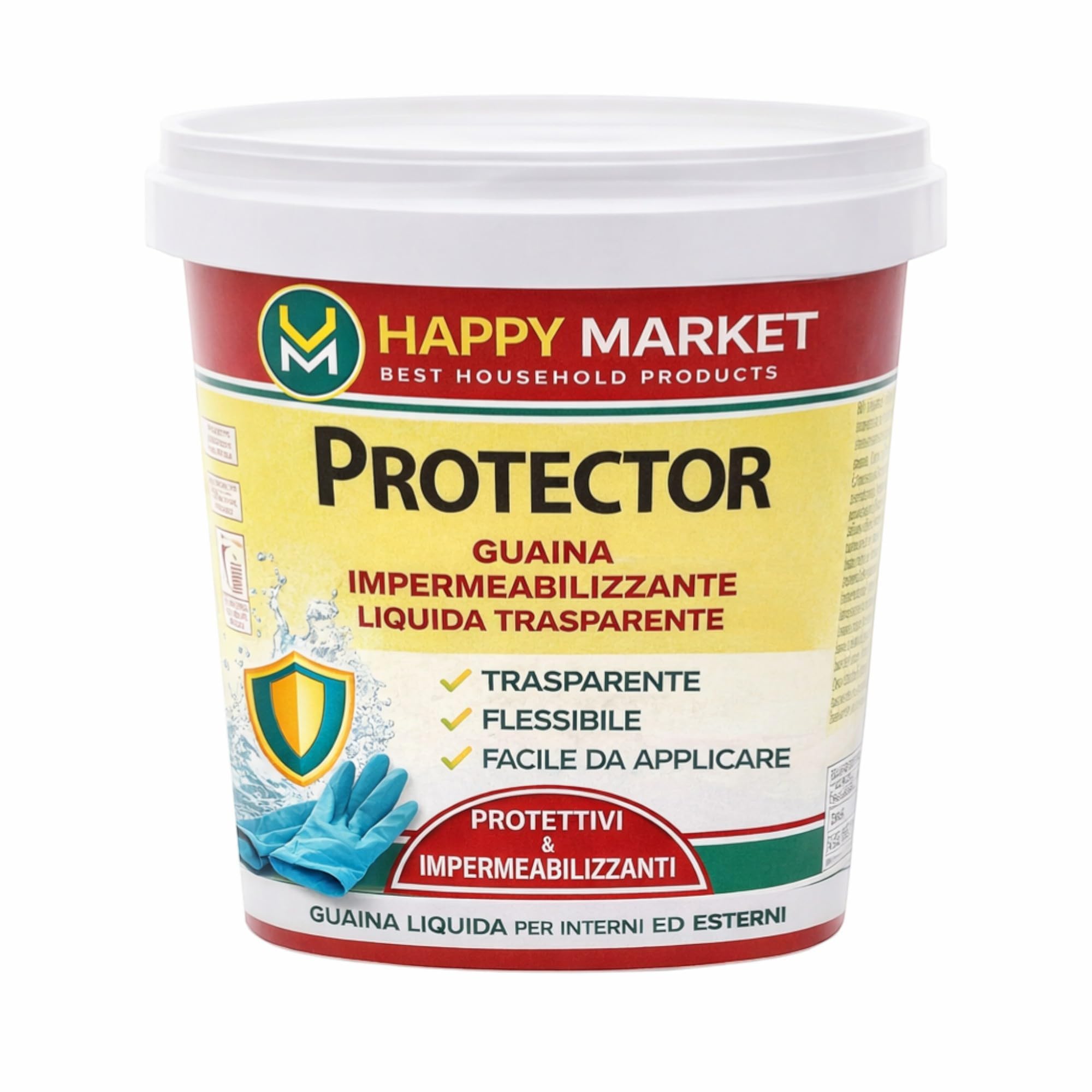 Tubo líquido transparente impermeabilizante antipisos, copolímero de estireno acrílico, membrana elástica antideslizante para terrazas, balcones, techos, protección contra filtraciones, 750 ml, 5
