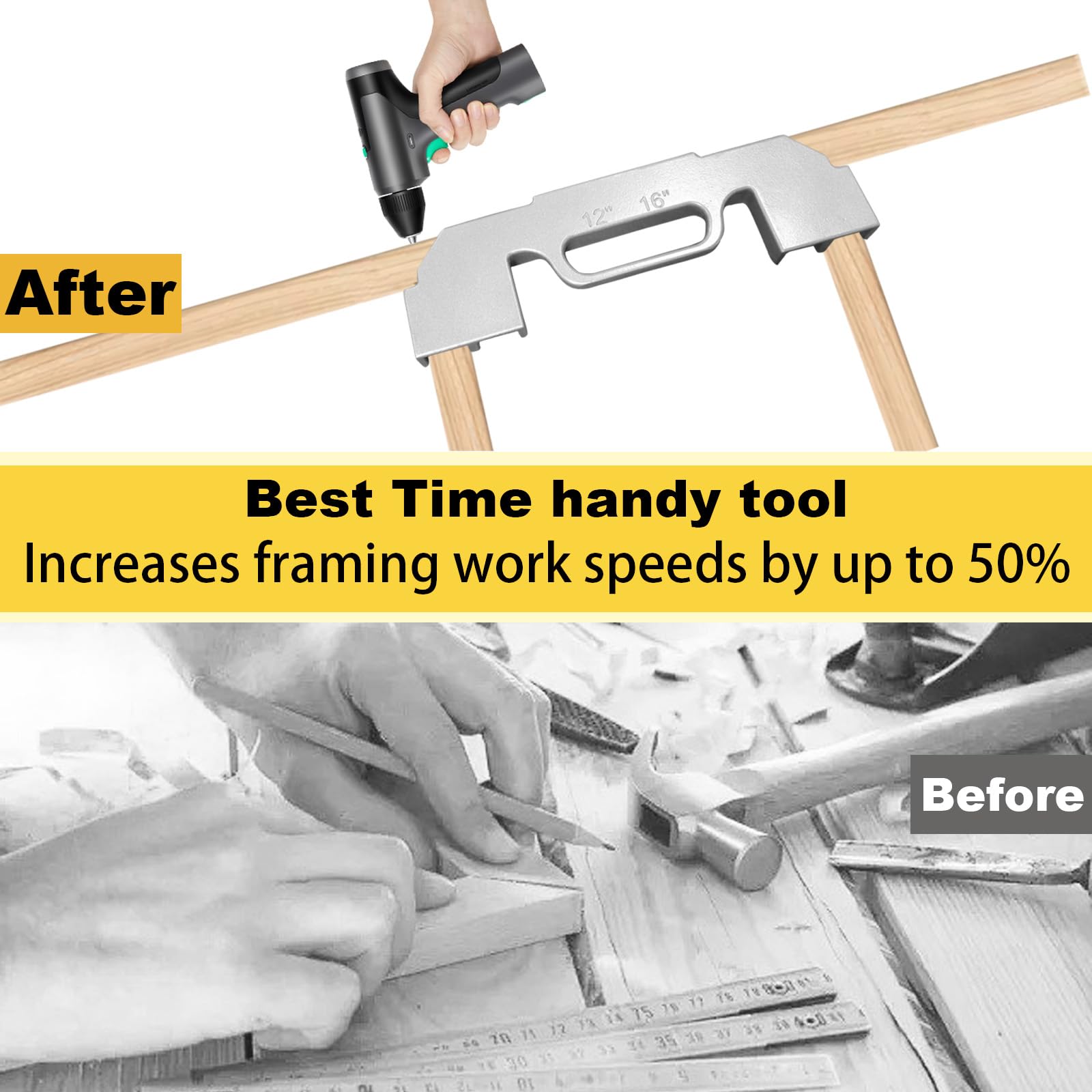 Framing Layout Tools Framing Jig Mekote s,12/14/16/18/20/24 On-Center Framing Stud Layout ...