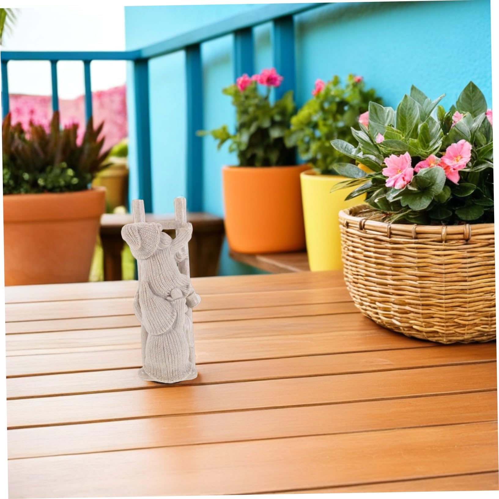 Toyvian Statue GNOME Grimpant Résine Figurine GNOME De Jardin Décoration De Noël pour Extérieur pour Jardin