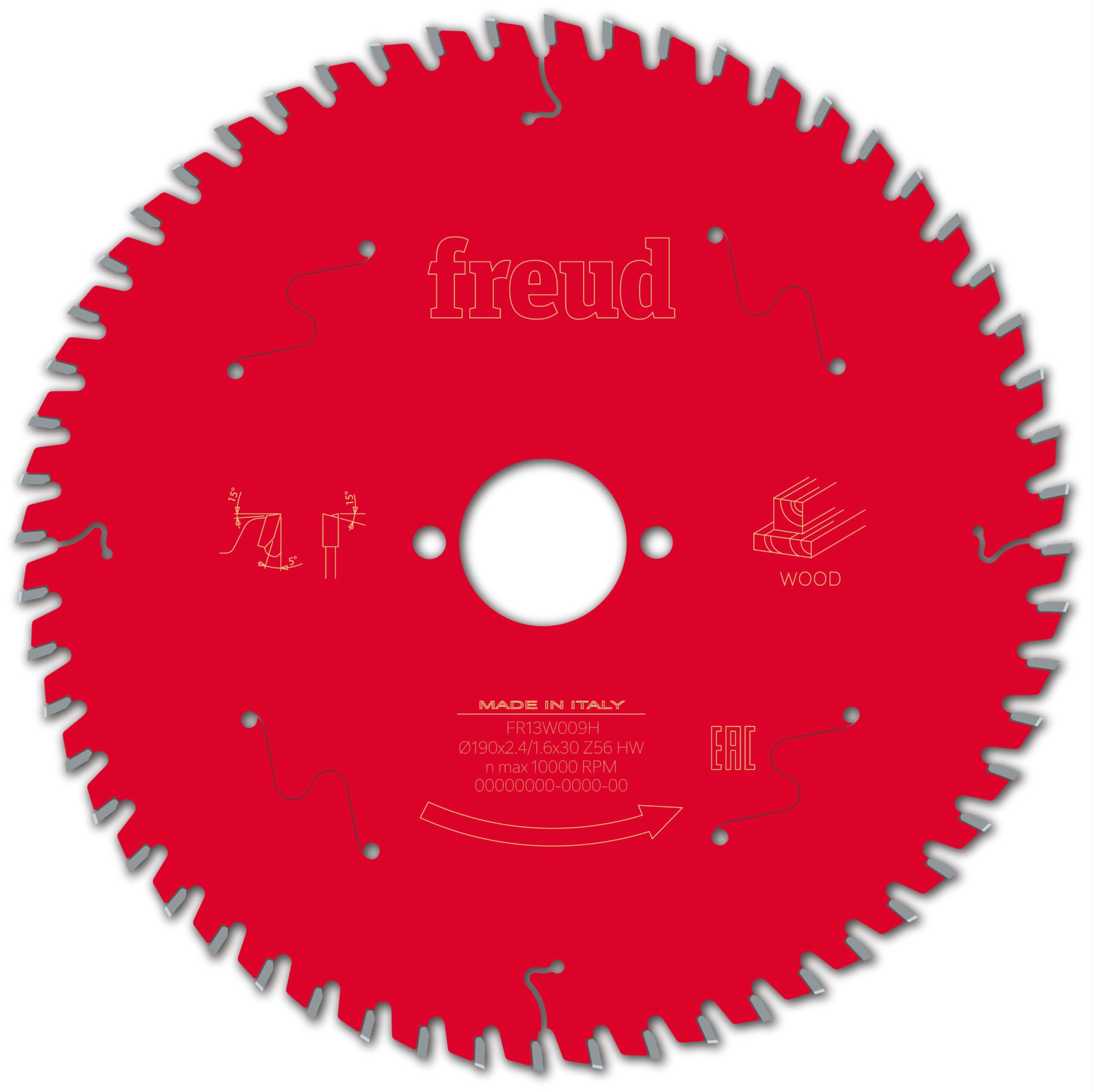 Freud Wood Saw Blade 190mm x 30mm 56T Corded