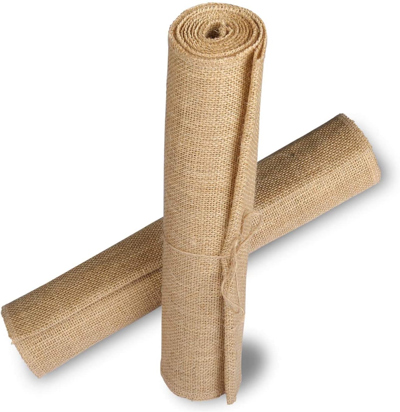 PREMIFY Jute Roll Ribbon, 48cm X 5 Meter Natural Rustic Burlap Fabric Ribbon, Used as Table Runner/Arts Crafts/Gift Wrapping/Wedding & Party Decorations