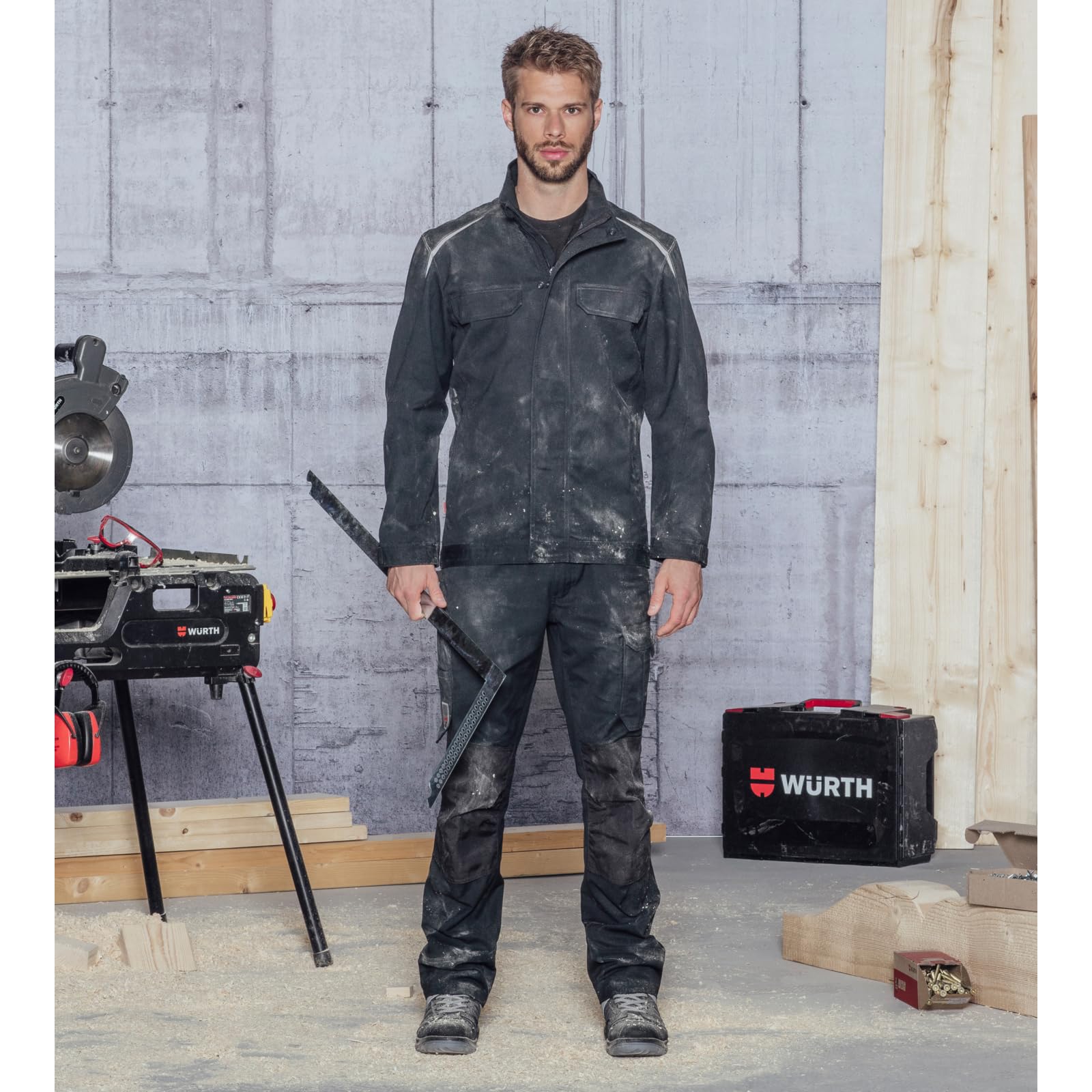 WÜRTH MODYF Bundhose Cetus - professionelle Arbeitshose für Herren - Bundhose mit Kunststoff Reißverschluss - in den Größen 24-118 in Schwarz und weiteren Farben