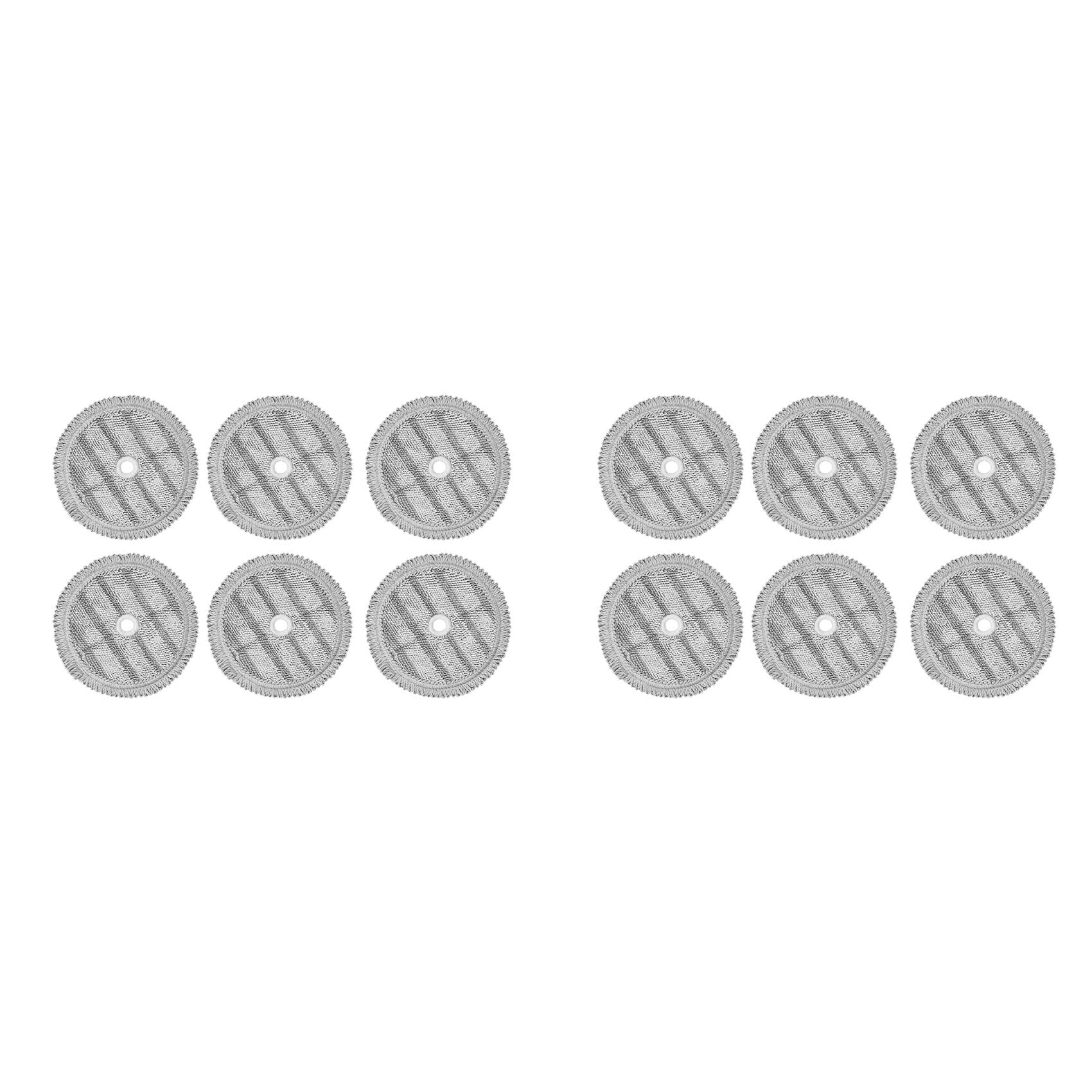 Hndhbfgrt 12Pcs Replacement Mop Pads Rags for A9 Steam Mop Cloth Vacuum Cleaner Robot Mopping Machine Cleaning Cloth Parts