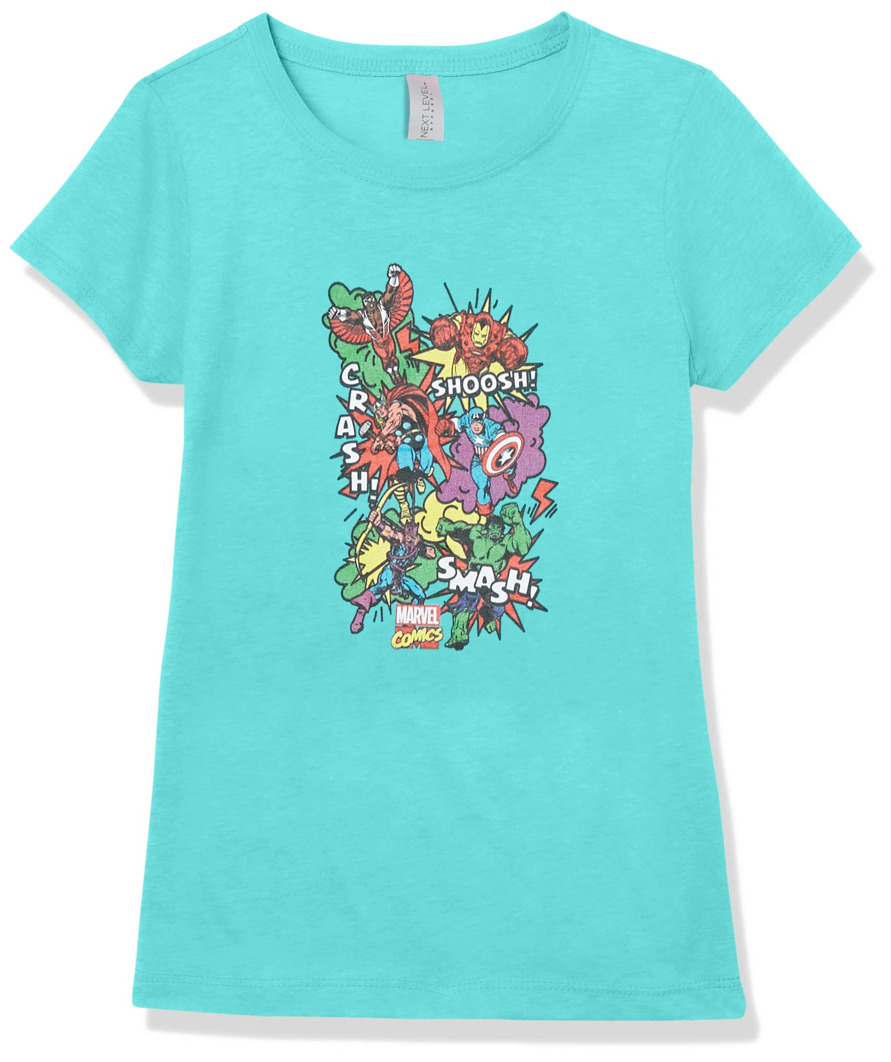 Marvel Girls' Little, Big Retro camiseta vintage de algodón moda infantil de superhéroes 3