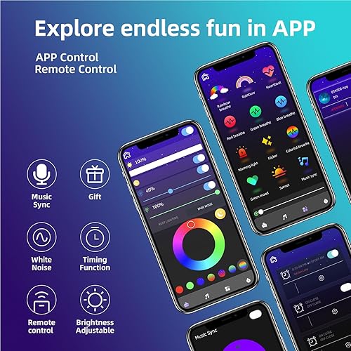 Miniatura 5 de Proyector de luz de galaxia, proyector de estrellas para dormitorio con luna y altavoz Bluetooth, proyector de luces LED de noche de techo, lámpara