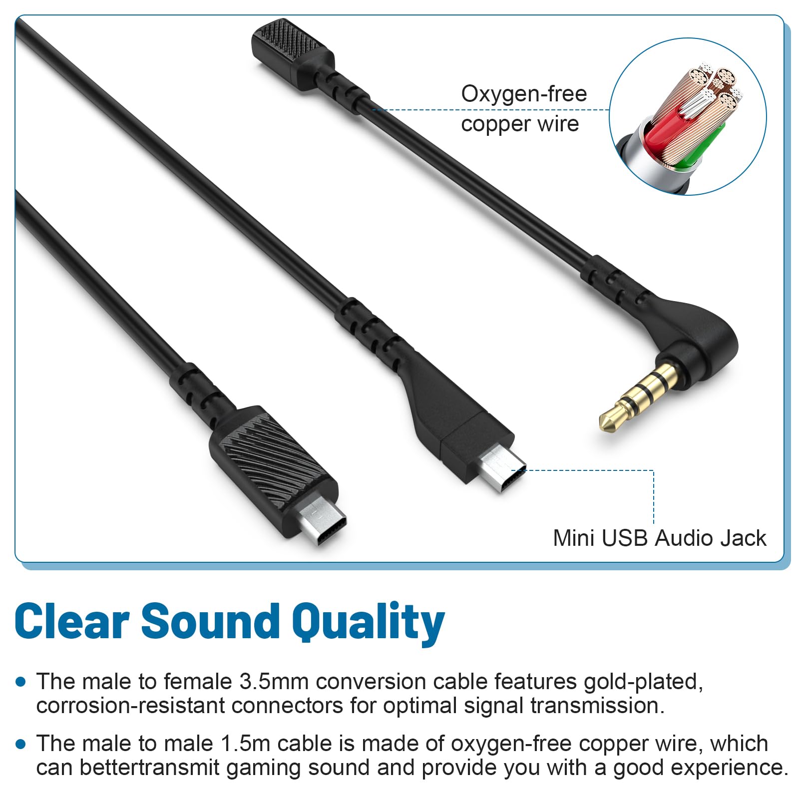 NewFantasia USB-C Replacement Cable For SteelSeries Arctis Headsets - 1.3 Meter Audio Cable