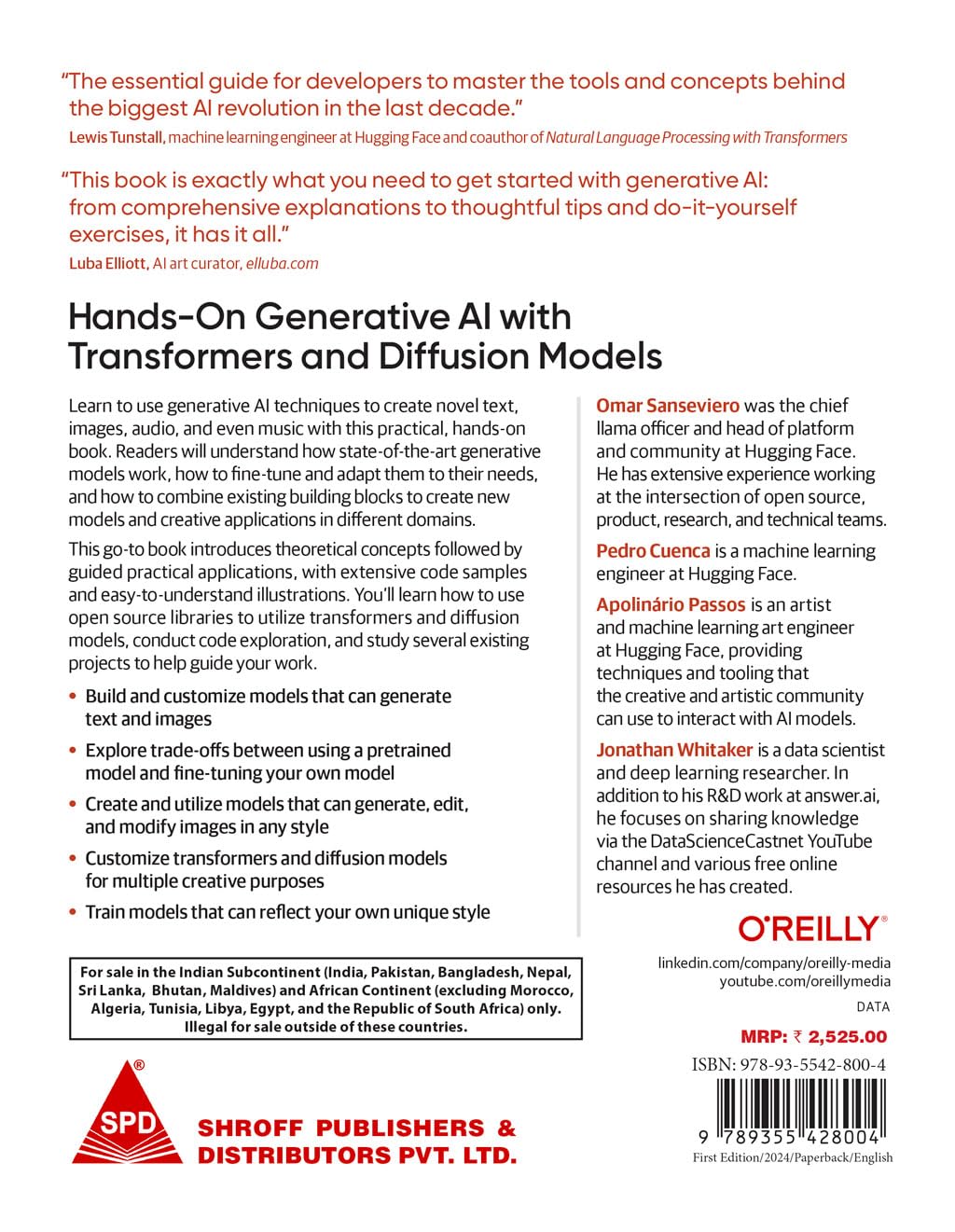 Hands-On Generative AI with Transformers and Diffusion Models (Full Colour Edition) 1