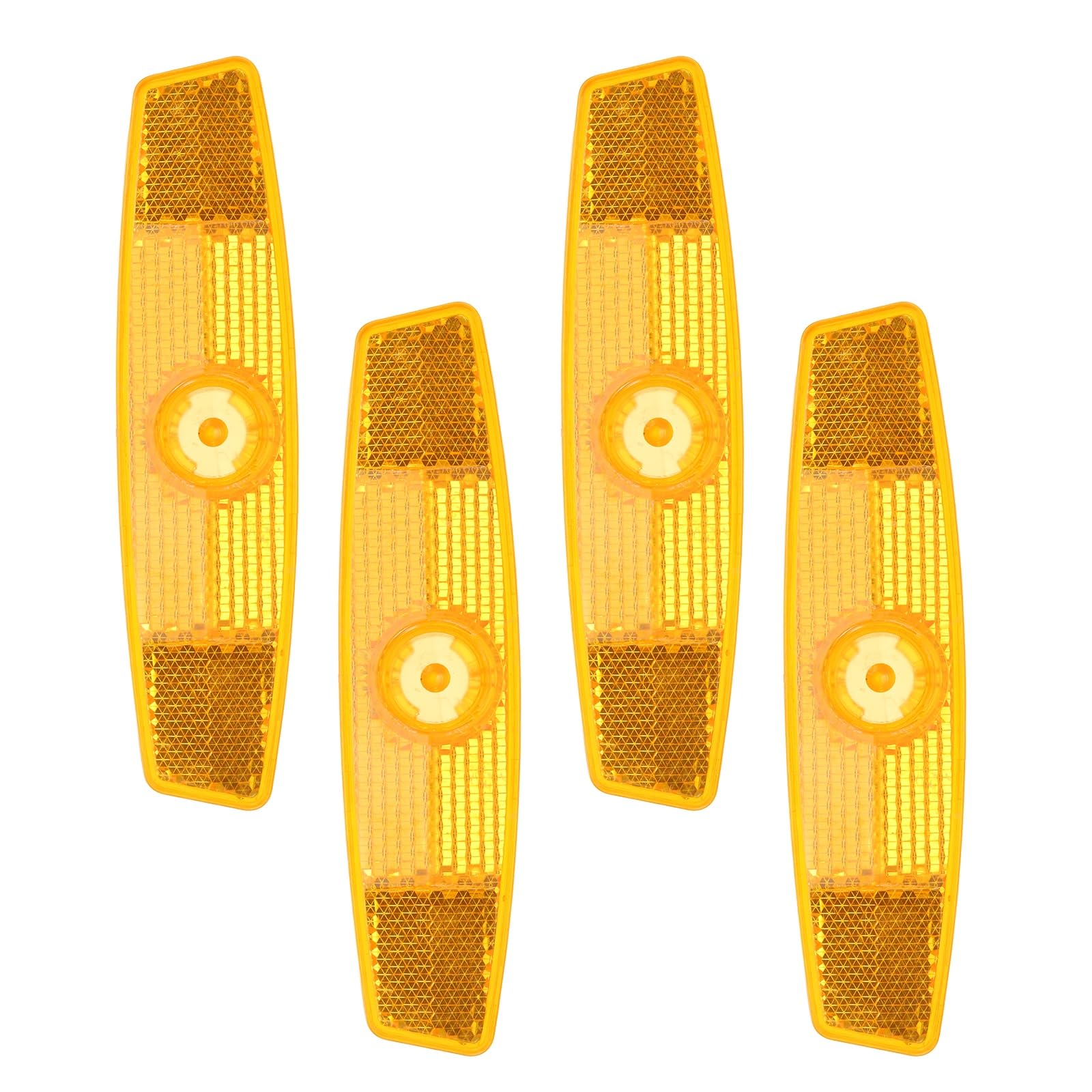 PATIKIL Bike Wheel Reflectors,Safety Bicycle Wheel Rim,Orange,4 Pcs