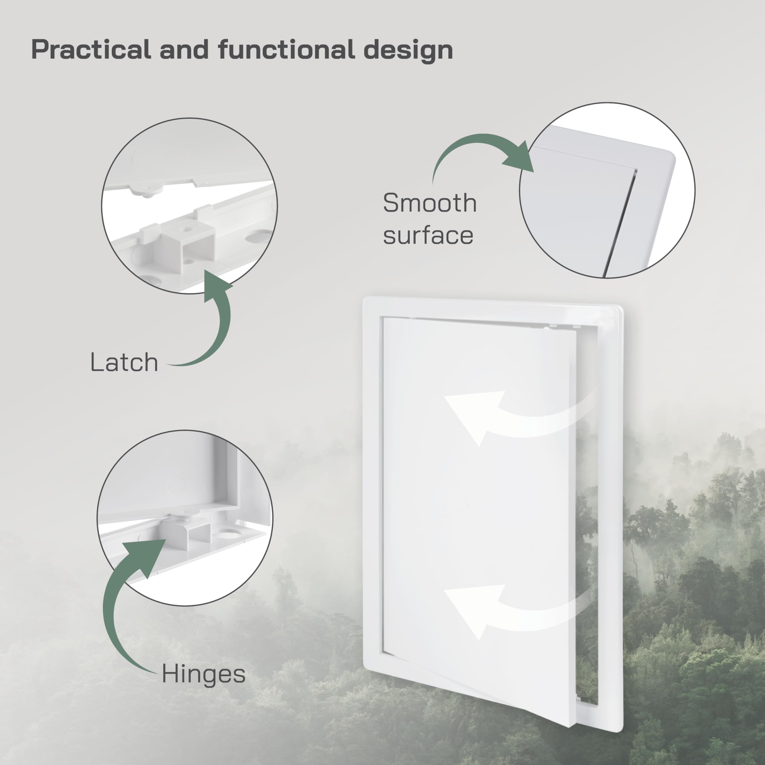 Vent Systems 250 x 400 mm (Cut-Out) Access Panel, Easy Access Doors, ABS Plastic - Image 4