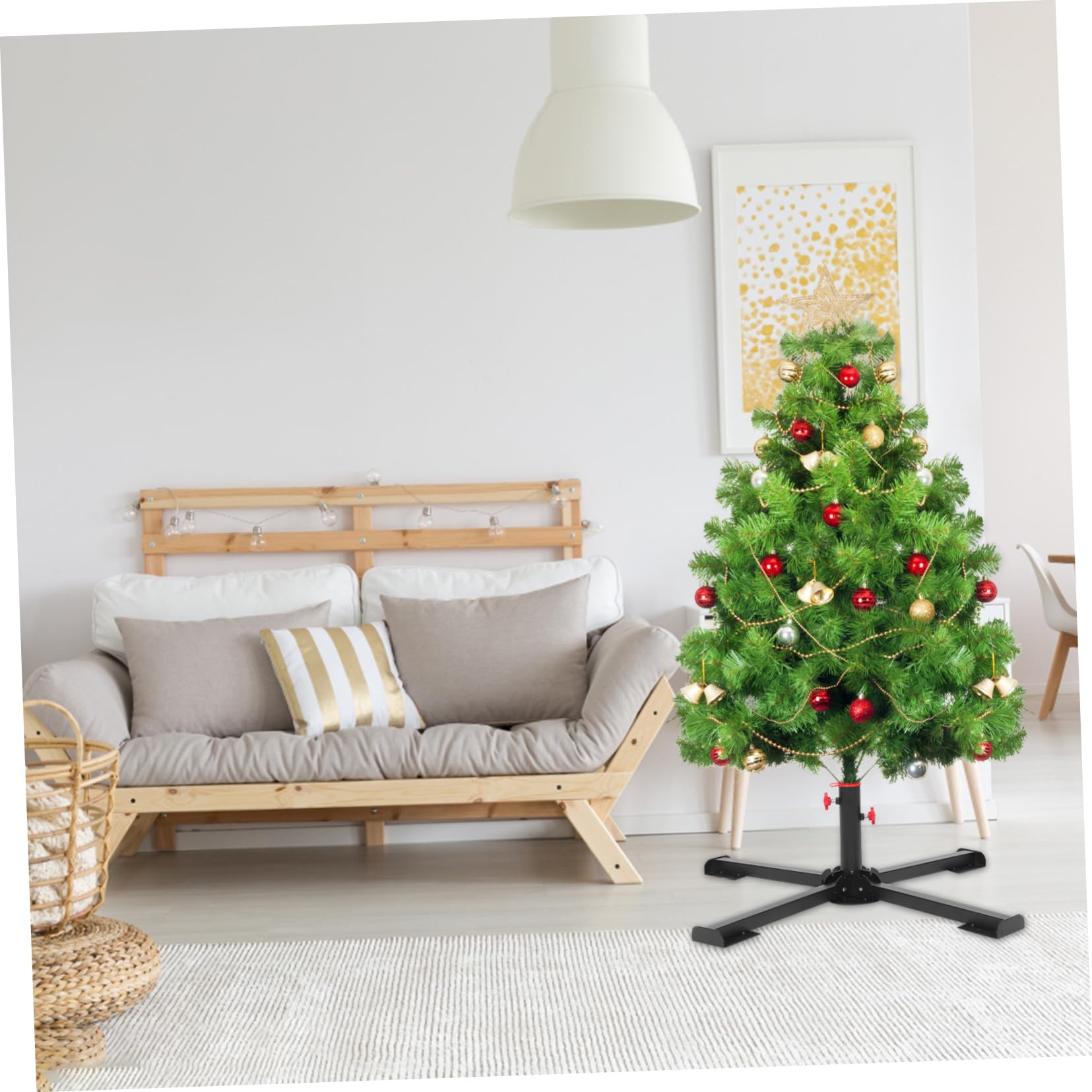 MAGICLULU Base de Árbol de Navidad Plegable de Acero Inoxidable Soporte
